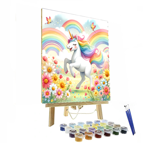 Rainbow Unicorn Friends - DIY Painting By Numbers Kit