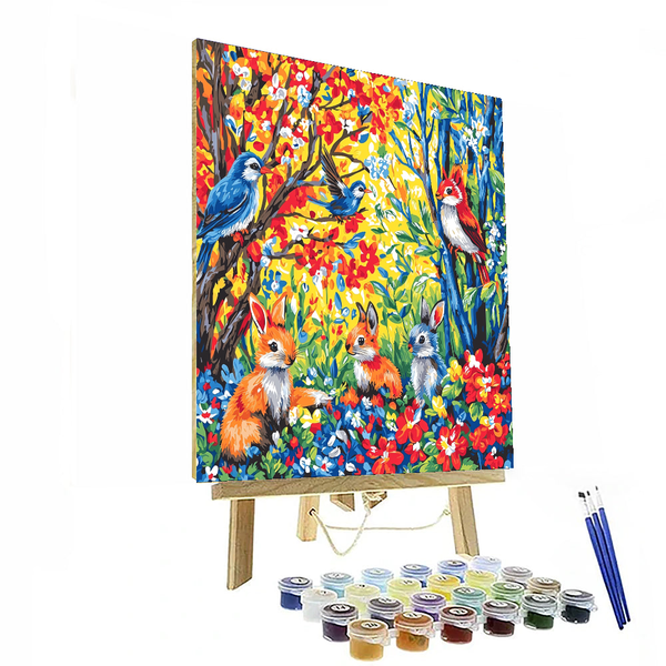 Henri Rousseau Inspired Whimsical Animals - DIY Painting By Numbers Kit