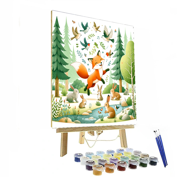 Frolicking Fox and Friends - DIY Painting By Numbers Kit