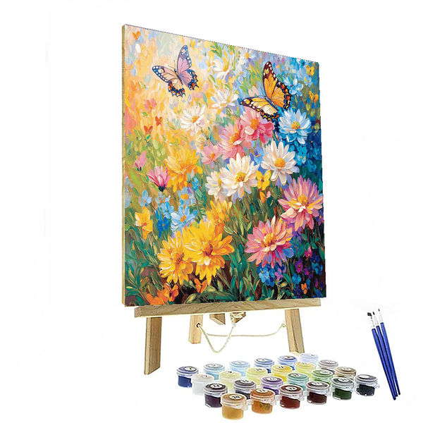 Claude Monet Inspired Enchanting Butterfly Symphony - DIY Painting By Numbers Kit