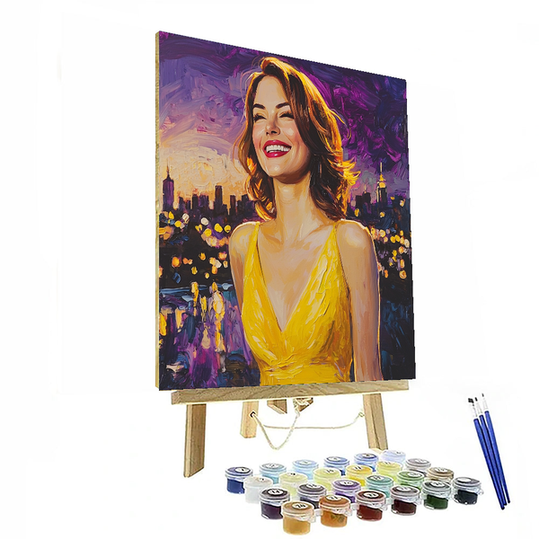 Emma Stone: The Radiance of Lala's Light - DIY Painting By Numbers Kit