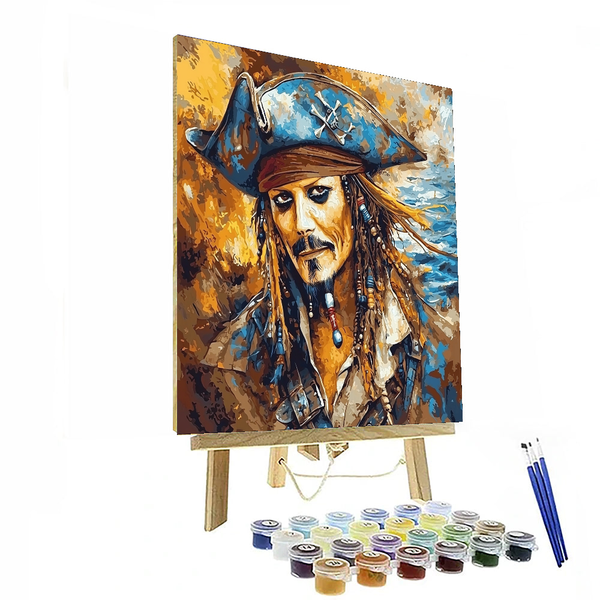 Johnny Depp: The Eccentric Spirit of Captain Jack Sparrow - DIY Painting By Numbers Kit