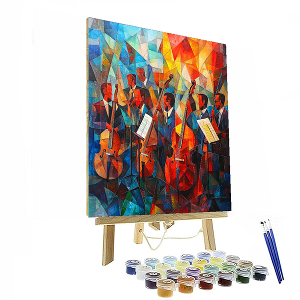 Picasso Inspired Cubist Musical Ensemble - DIY Painting By Numbers Kit