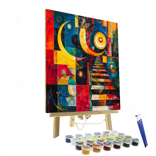 Wassily Kandinsky Inspired Abstract Journeys - DIY Painting By Numbers Kit