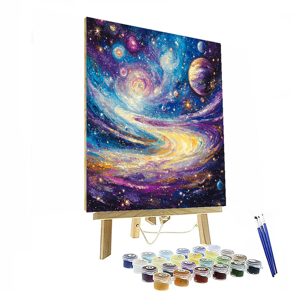 Wassily Kandinsky Inspired Ethereal Cosmic Journey - DIY Painting By Numbers Kit