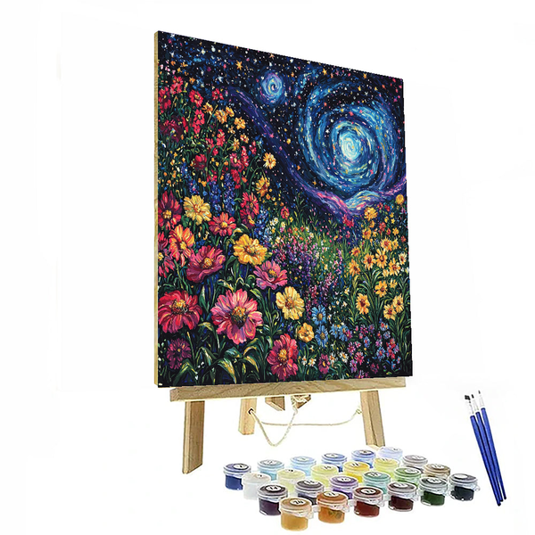 Von Claude Monet inspirierte himmlische Gartenharmonie – Malen nach Zahlen-Set zum Selbermachen