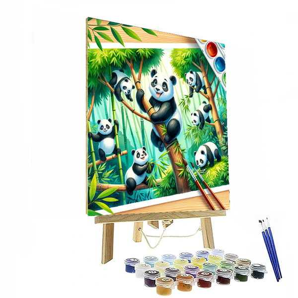 Playful Panda Playground - DIY Painting By Numbers Kit