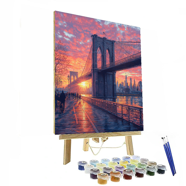 Brooklyn Bridge – New York, USA – Malen nach Zahlen-Set zum Selbermachen