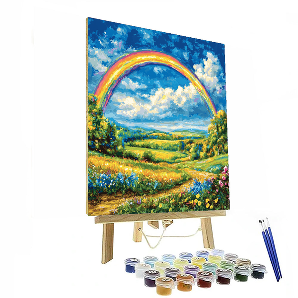 Von Claude Monet inspiriertes Gemälde „Chasing Rainbows“ – Malen nach Zahlen zum Selbermachen