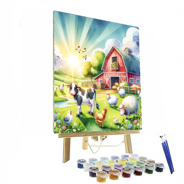 Sunny Farm Friends - DIY Painting By Numbers Kit