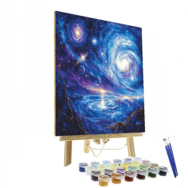 Van Gogh Inspired Galactic Odyssey - DIY Painting By Numbers Kit