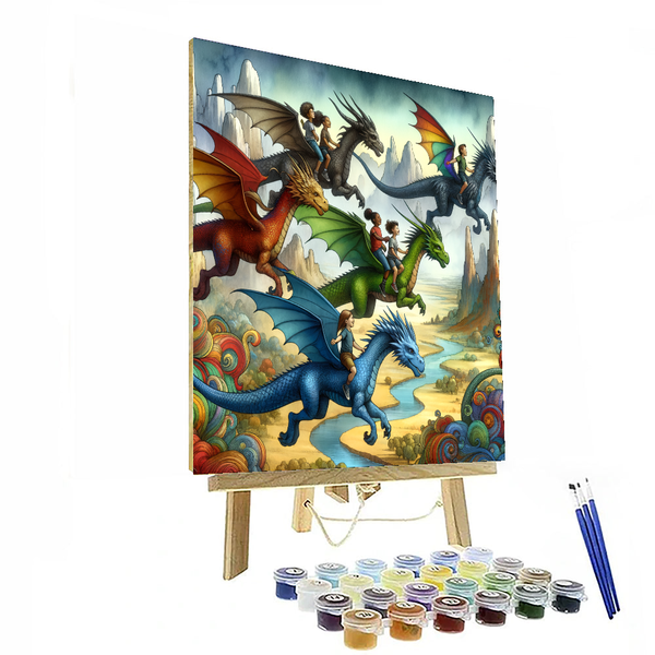 Dragon Riders - DIY Painting By Numbers Kit