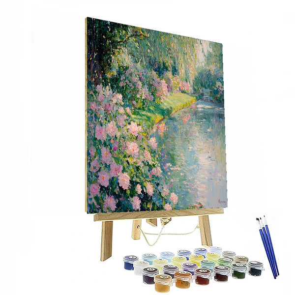 Der geheime Garten, inspiriert von Claude Monet – Malen nach Zahlen-Set zum Selbermachen