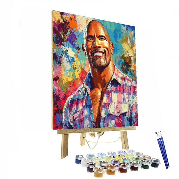 Dwayne Johnson: The Unstoppable Force of Charisma - DIY Painting By Numbers Kit