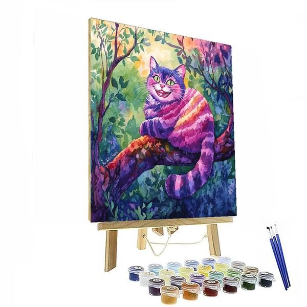 Cheshire Cat's Grin - Disney Inspired DIY Painting By Numbers Kit