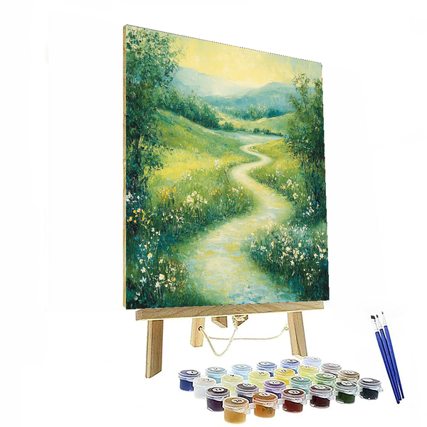 Vincent van Gogh Inspired Pathway to Tranquility - DIY Painting By Numbers Kit