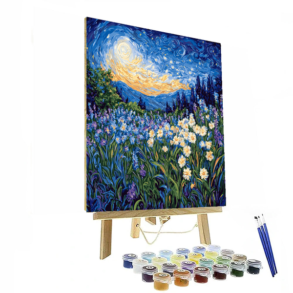 Van Gogh Inspired Luminous Night Garden - DIY Painting By Numbers Kit