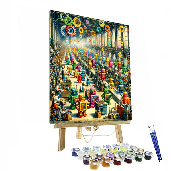 Exciting Robot Factory - DIY Painting By Numbers Kit