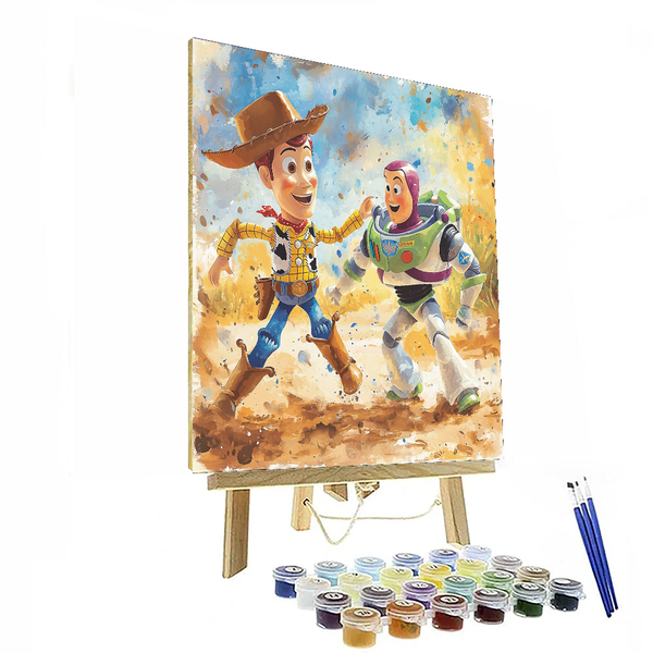 Woody and Buzz's Adventure - Disney Inspired DIY Painting By Numbers Kit