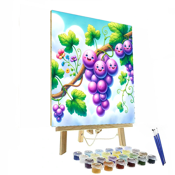 Giggling Grapes - DIY Painting By Numbers Kit