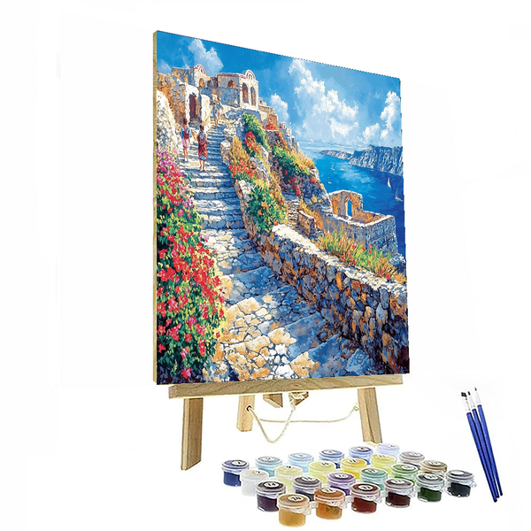 Santorini's Akrotiri - DIY Painting By Numbers Kit