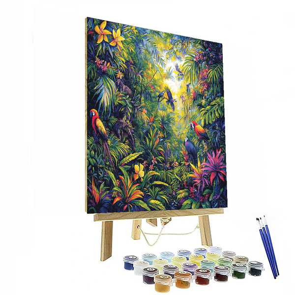 Rousseau Inspired Enchanted Jungle - DIY Painting By Numbers Kit