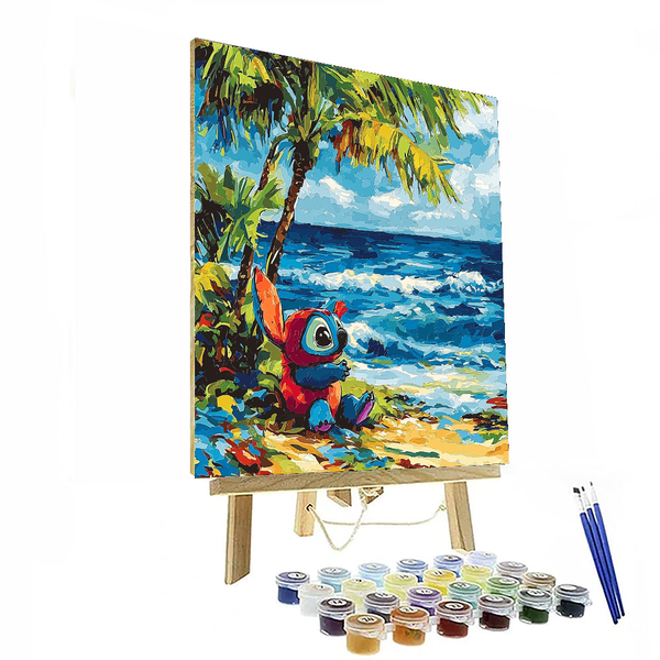 Stitch's Mischief in Hawaii - Disney Inspired DIY Painting By Numbers Kit