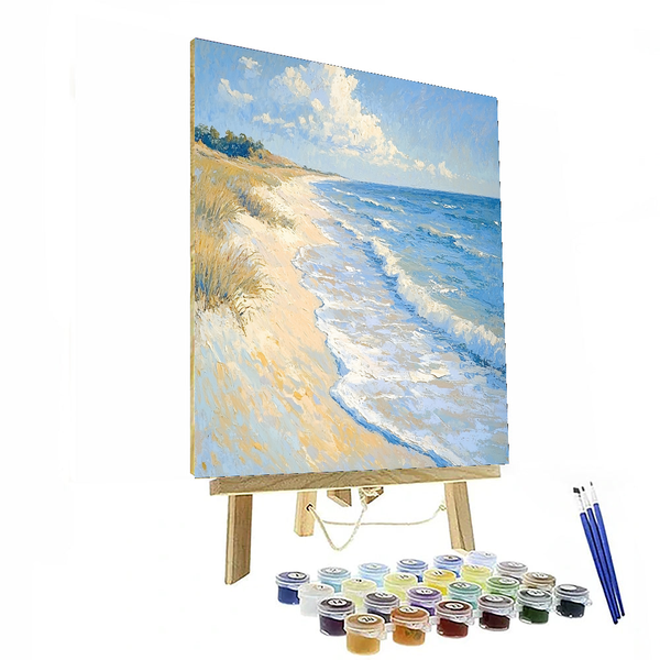 Monet Inspired Dreamy Coastal Scene - DIY Painting By Numbers Kit