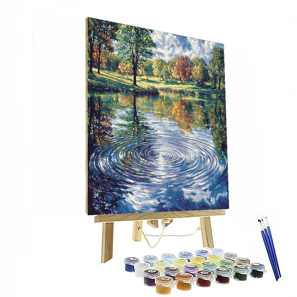 Ein Tag am See, inspiriert von Claude Monet – Malen nach Zahlen-Set zum Selbermachen