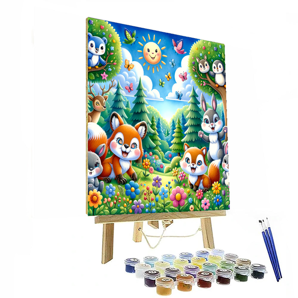 Cute Woodland Friends - DIY Painting By Numbers Kit