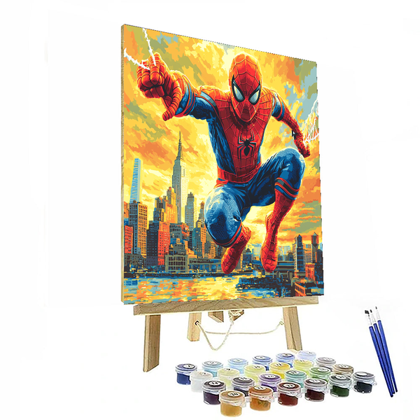 Tom Holland: Swinging Through Spider-Man's Web - DIY Painting By Numbers Kit