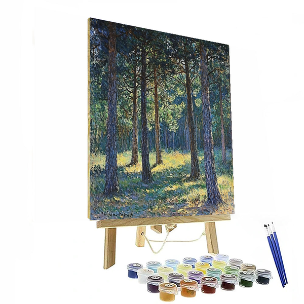 „Whispering Pines“ von Claude Monet – Malen nach Zahlen zum Selbermachen