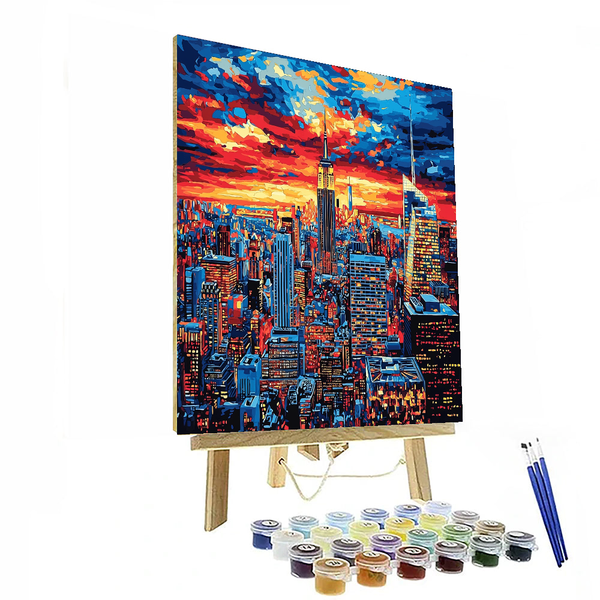 Pablo Picasso Inspired Abstract Cityscape - DIY Painting By Numbers Kit