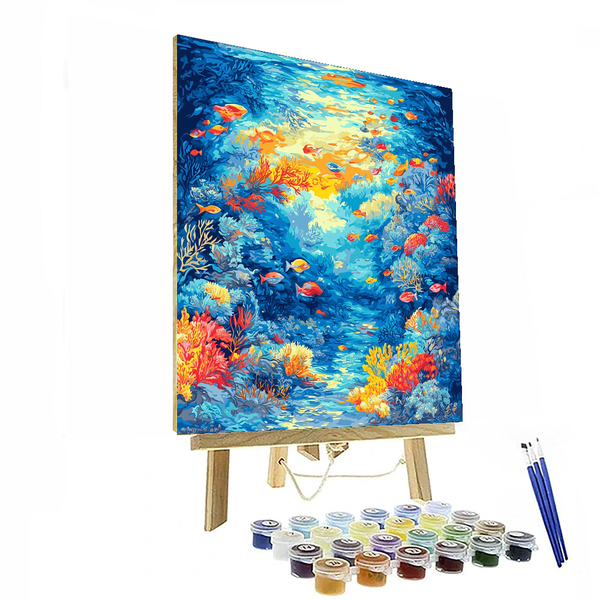 Katsushika Hokusai Inspired Whimsical Ocean Life - DIY Painting By Numbers Kit