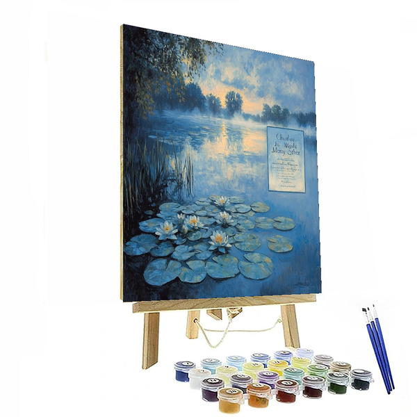 Claude Monet Inspired Monet's Misty Morning Reflection - DIY Painting By Numbers Kit