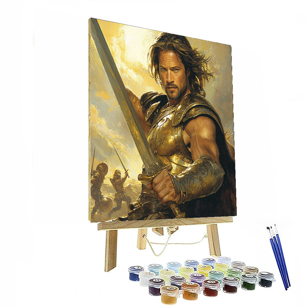 Brad Pitt: The Trailblazing Tapestry of Troy - DIY Painting By Numbers Kit