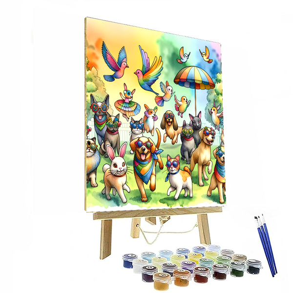 Adorable Pet Parade - DIY Painting By Numbers Kit