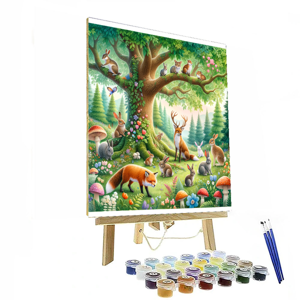 Cheerful Woodland Walk - DIY Painting By Numbers Kit