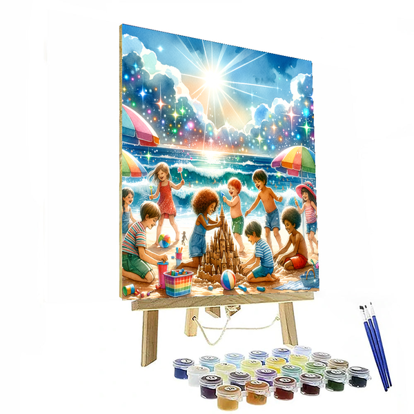 Sunny Beach Fun - DIY Painting By Numbers Kit