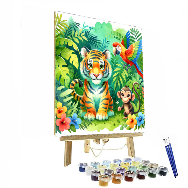 Friendly Jungle Adventure - DIY Painting By Numbers Kit