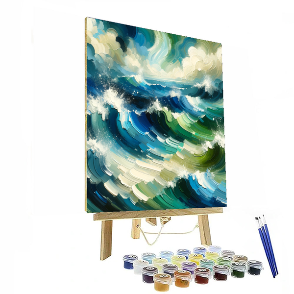 Abstract Oceanic Movement - DIY Painting By Numbers Kit