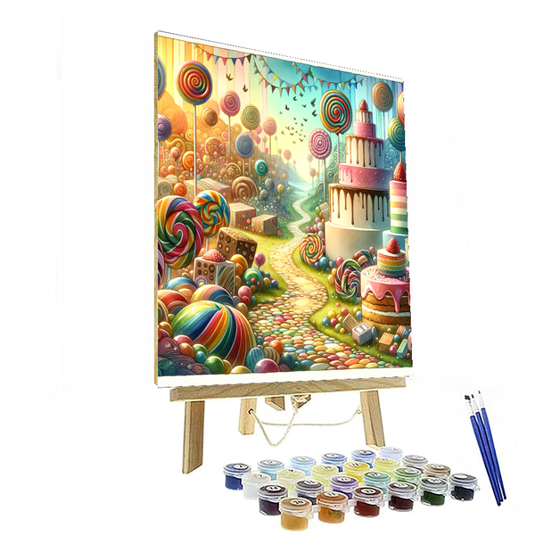 Adventures in Candy Land - DIY Painting By Numbers Kit