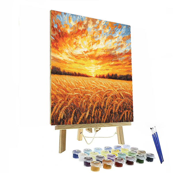 Vincent van Gogh Inspired Golden Meadow - DIY Painting By Numbers Kit