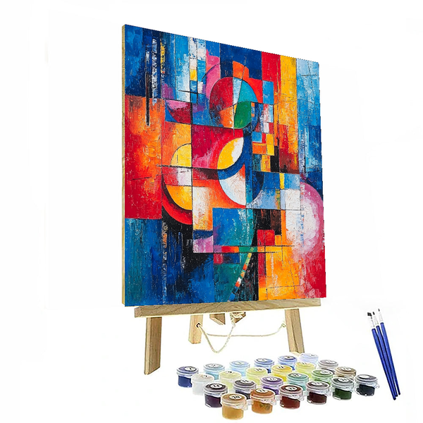 Wassily Kandinsky Inspired Abstract Urban Energy - DIY Painting By Numbers Kit