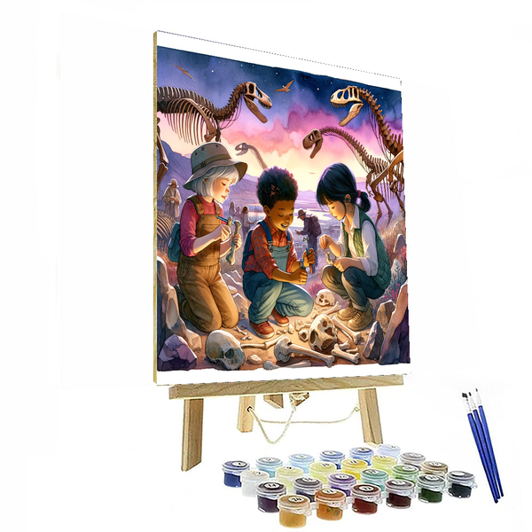 Dinosaur Discovery Quest - DIY Painting By Numbers Kit