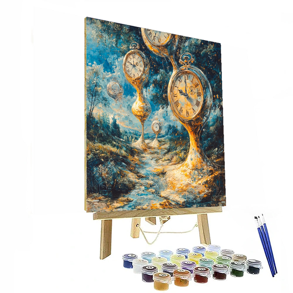 Dali Inspired Surrealist Time Warp - DIY Painting By Numbers Kit