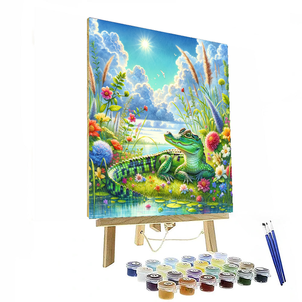 Adorable Alligator - DIY Painting By Numbers Kit