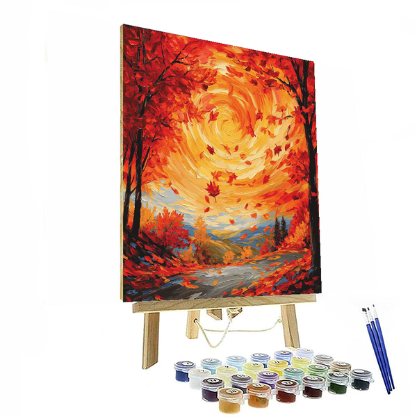 Vincent van Gogh Inspired Autumn Leaves Cascade - DIY Painting By Numbers Kit