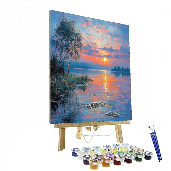 Claude Monet Inspired Dreamy Nightfall - DIY Painting By Numbers Kit