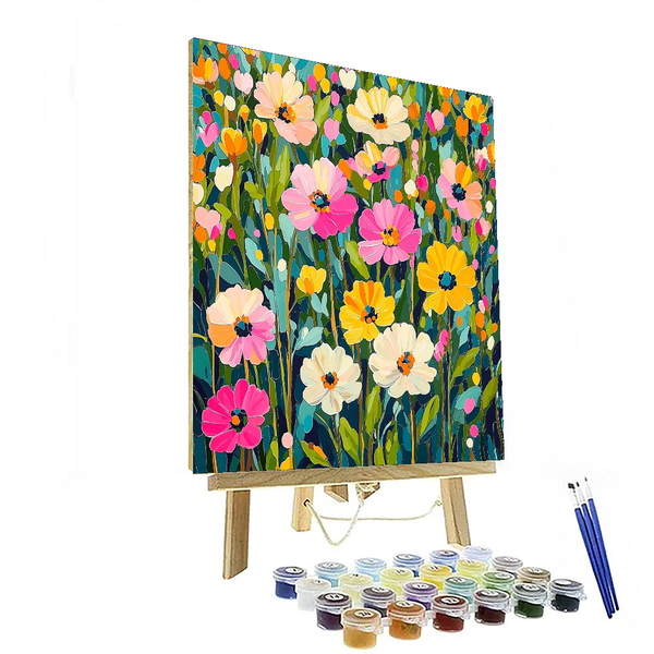 Von Claude Monet inspirierte, wunderliche Gartenblüten – Malen nach Zahlen-Set zum Selbermachen